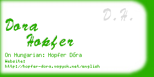 dora hopfer business card