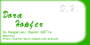 dora hopfer business card